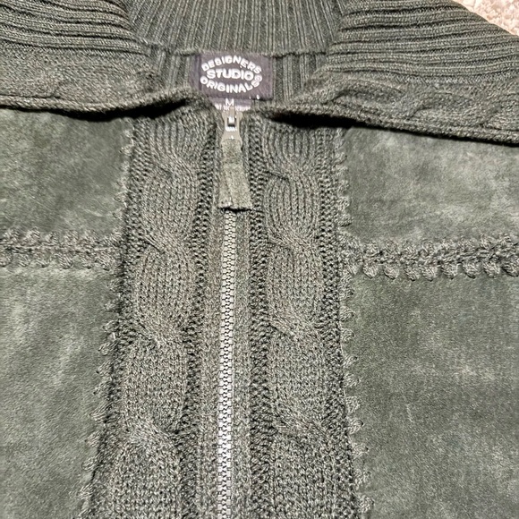 Designer Studio Works Dark Green Knit Sweater Vest - Picture 4 of 8